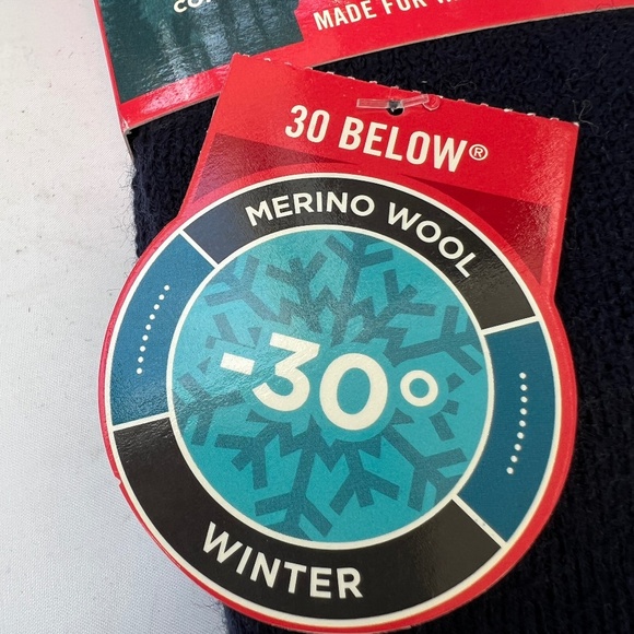 New J.B. Fields Socks Hiking Size L 8 - 12 Dark Blue Icelandic Merino Wool -30 - Picture 4 of 8